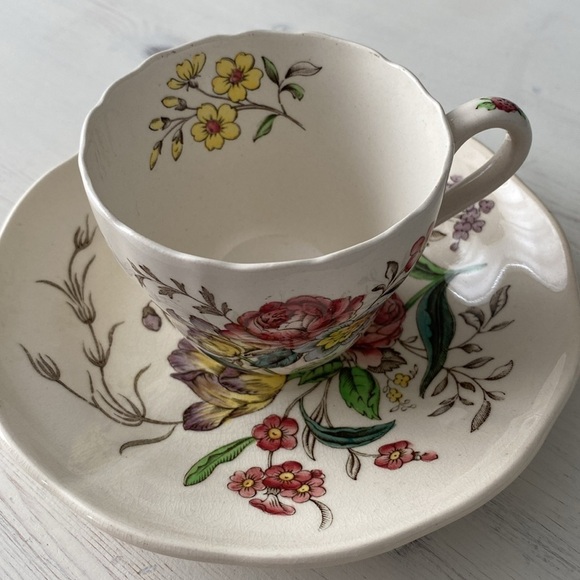 Vintage Spode Copeland England Tea Cup And Saucer Set "Gainsborough" - Picture 2 of 8